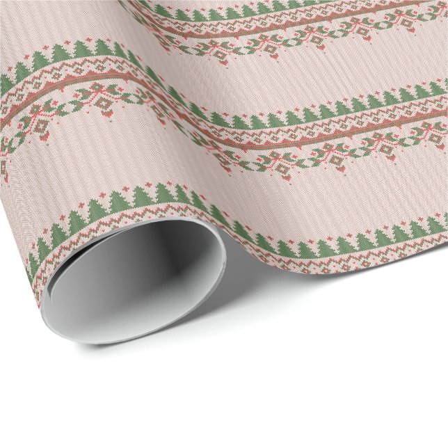 Papier Cadeau Douleur de Noël moche (Coin rond)