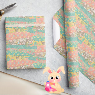 Papier Cadeau Doux printemps Pâques Couleurs mignonnes Jaunes po