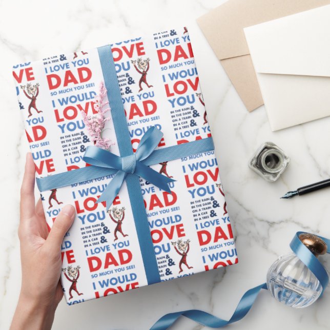 Papier Cadeau Dr Seuss | Je T'Aime Papa Tant Que Tu Vois (Cadeaux)