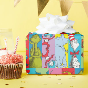 Papier Cadeau Dr Seuss   Tranche de caractères