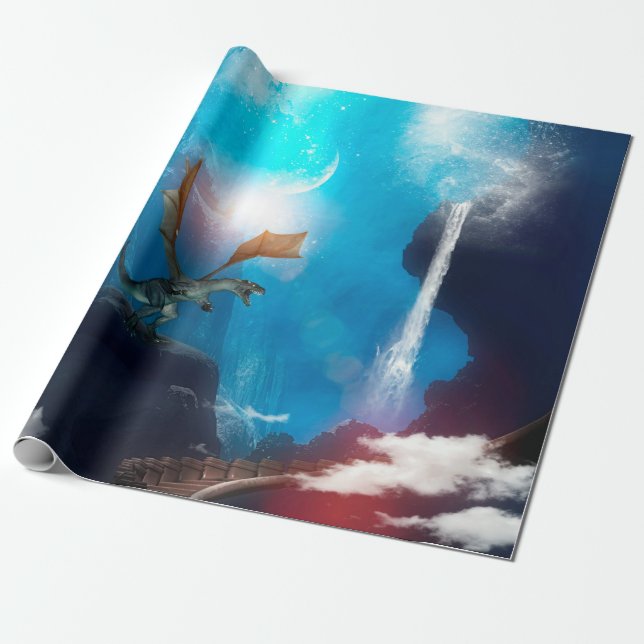 Papier Cadeau Dragon (Déroulé)