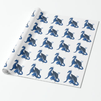 Papier Cadeau Dragon bleu