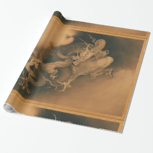 Papier Cadeau Dragon japonais vintage