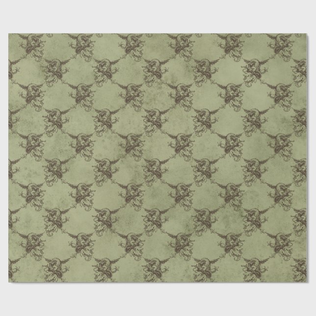 Papier Cadeau Dragon mythique (Plat)