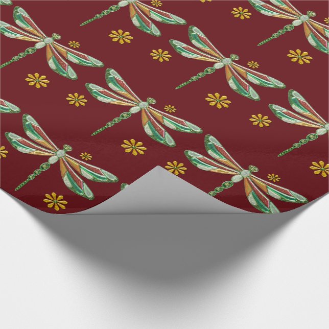 Papier Cadeau Dragonfly Elegant Jewel 2 Folk Art (Coin)