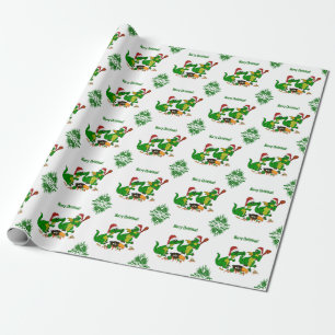 Papier Cadeau Dragons - Joyeux Noël ! Aujourd'hui je ferai cuir