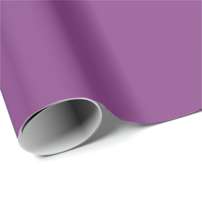 Papier Cadeau Dramatique Dahlia violet, Violet gras Couleur soli (Coin rond)