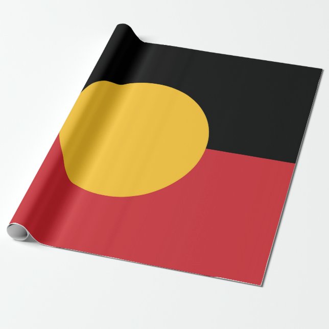 Papier Cadeau Drapeau aborigène australien (Déroulé)