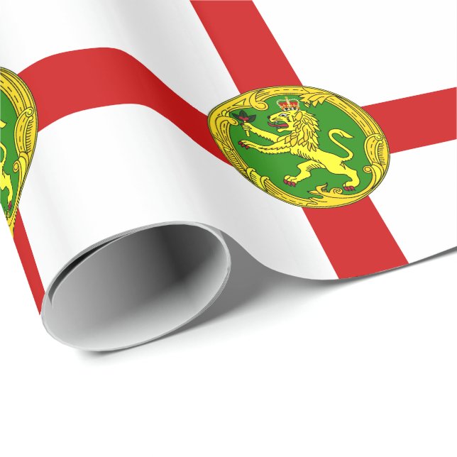 Papier Cadeau Drapeau alderney patriotique (Coin rond)