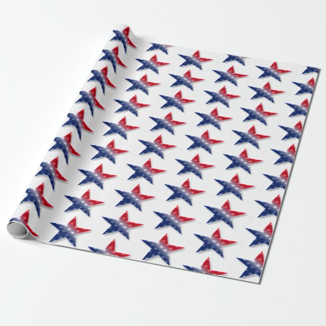 Papier Cadeau Drapeau américain (Déroulé)