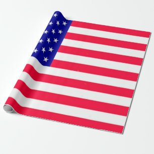 Papier Cadeau Drapeau américain 4 juillet
