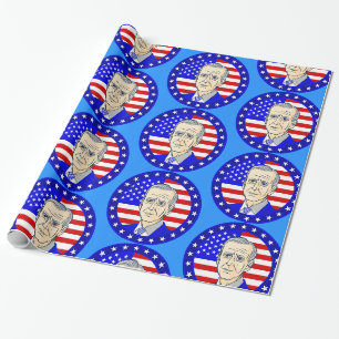 Papier Cadeau drapeau américain du président joe biden