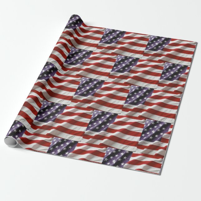 Papier Cadeau Drapeau américain - États-Unis (Déroulé)