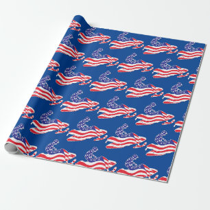 Papier Cadeau Drapeau américain Motoneige patriotique