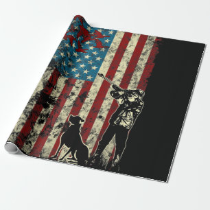 Papier Cadeau Drapeau américain patriotique en détresse