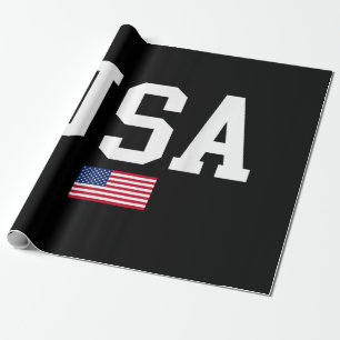 Papier Cadeau Drapeau Américain Patriotique USA Pour Hommes Femm