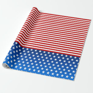 Papier Cadeau Drapeau américain stylisé