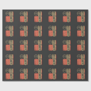Papier Cadeau Drapeau américain USA 1776 Tarrifs américains