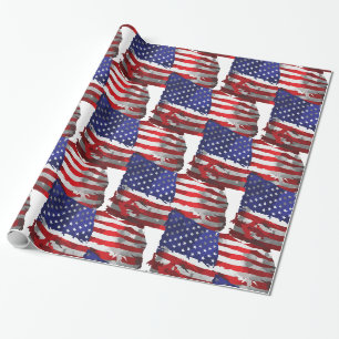 Papier Cadeau Drapeau américain vintage Thunder_Cove