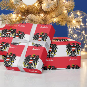 Papier Cadeau Drapeau autrichien, Aigle & Autriche cadeaux / fan