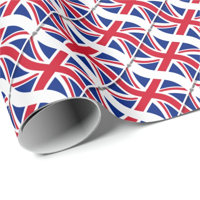 Papier Cadeau Drapeau britannique Union Jack Wrapping Paper (Coin rond)