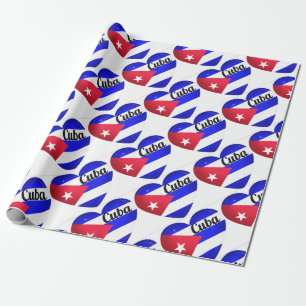 Papier Cadeau Drapeau cardiaque cubain