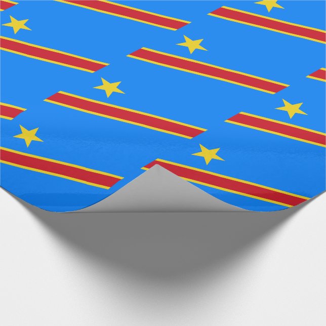 Papier Cadeau Drapeau Congo Kinshasa (Coin)