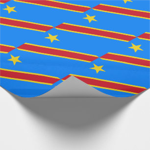 Papier Cadeau Drapeau Congo Kinshasa