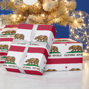 Papier Cadeau Drapeau de Californie cadeaux de Californie Amériq