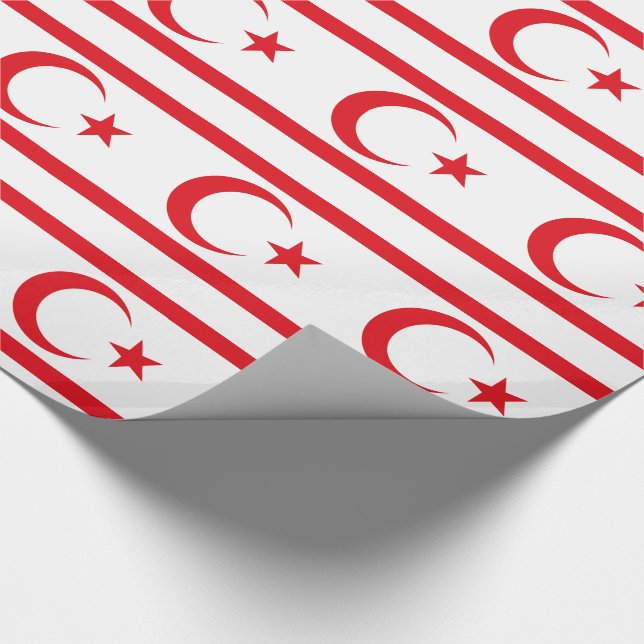 Papier Cadeau Drapeau de Chypre du Nord (Coin)