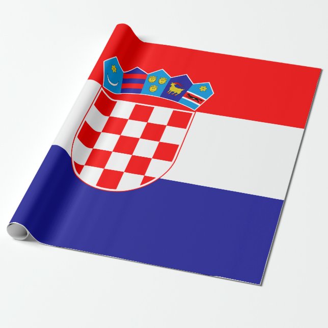 Papier Cadeau Drapeau de Croatie (Déroulé)