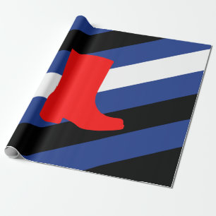 Papier Cadeau Drapeau de fierté de bottes