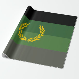 Papier Cadeau Drapeau de fierté de l'uniforme militaire