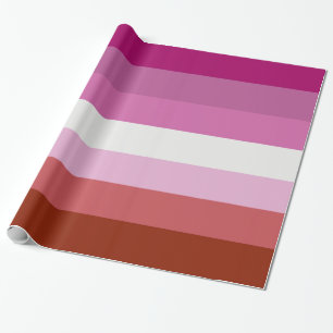 Papier Cadeau Drapeau de fierté lesbienne (Origine)