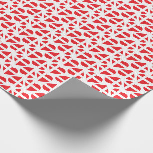 PAPIER CADEAU DRAPEAU DE FORME DE COEUR DU DANEMARK