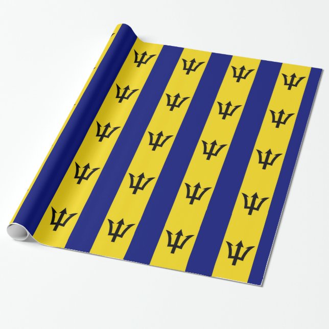 Papier Cadeau Drapeau de la Barbade (Déroulé)