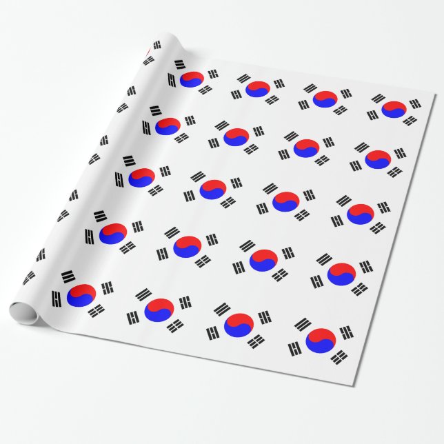 Papier Cadeau Drapeau de la Corée du Sud (Déroulé)