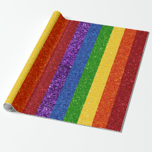 Papier Cadeau Drapeau de la Fierté arc-en-ciel LGBT Parties scin