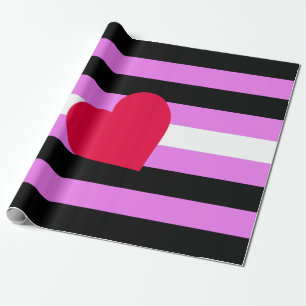 Papier Cadeau Drapeau de la Fierté de fille en cuir