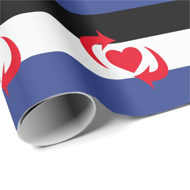 Papier Cadeau Drapeau de la fierté Switch (Coin rond)