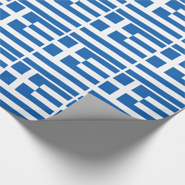 Papier Cadeau Drapeau de la Grèce (Coin)