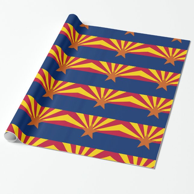 Papier Cadeau Drapeau de l'Arizona (Déroulé)