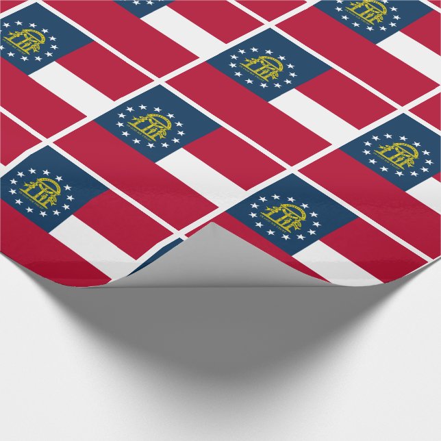 Papier Cadeau Drapeau de l'État de Géorgie (Coin)