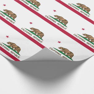 Papier Cadeau Drapeau de l'État de la République de Californie