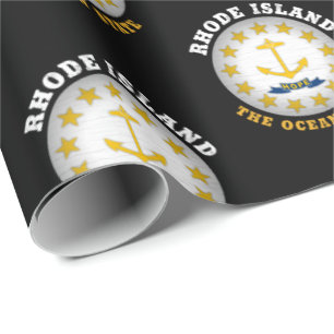 Papier Cadeau Drapeau de l'État de Rhode Island, l'État de l'Océ