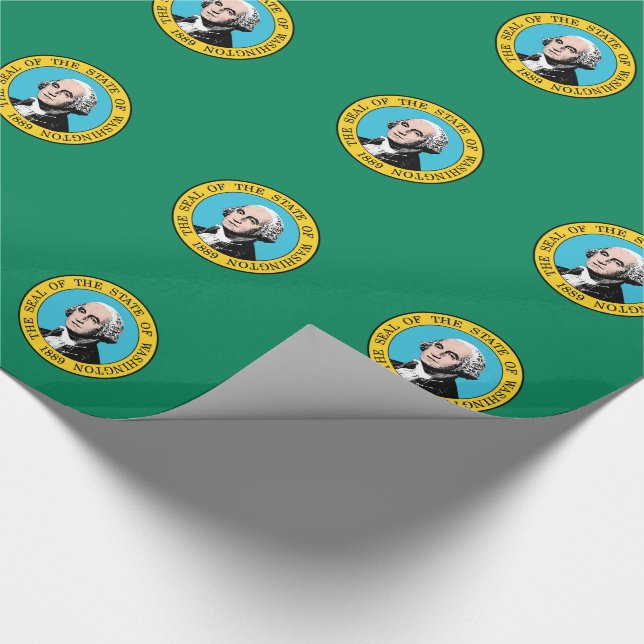Papier Cadeau Drapeau de l'État de Washington (Coin)