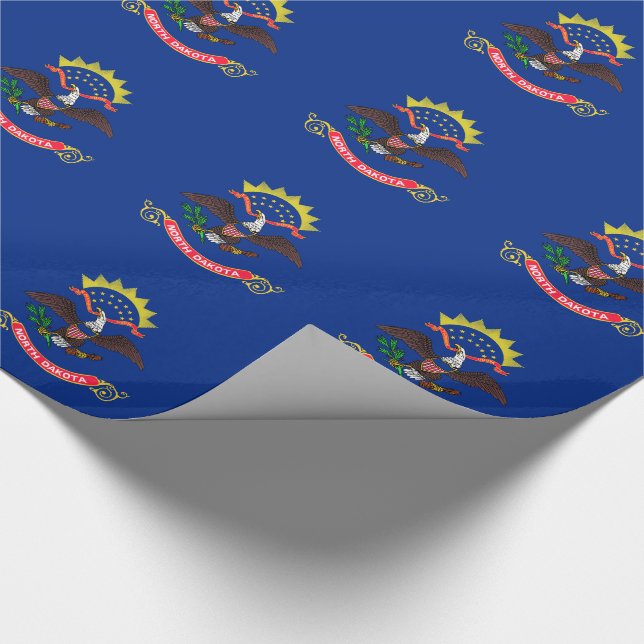 Papier Cadeau Drapeau de l'État du Dakota du Nord (Coin)
