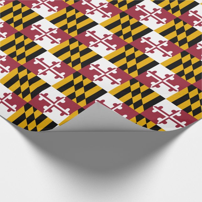 Papier Cadeau Drapeau de l'État du Maryland (Coin)
