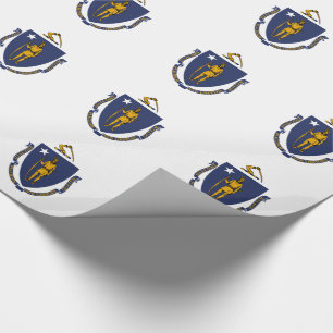 Papier Cadeau Drapeau de l'État du Massachusetts