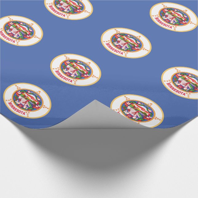 Papier Cadeau Drapeau de l'État du Minnesota (Coin)